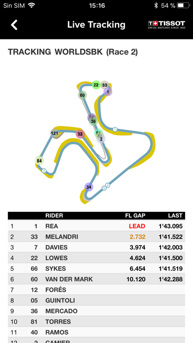 WorldSBK Capture d'écran de l'application