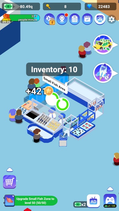 Idle Seafood Market -Tycoon Screenshot