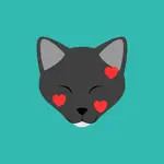 Henry the Black Cat Stickers App Cancel