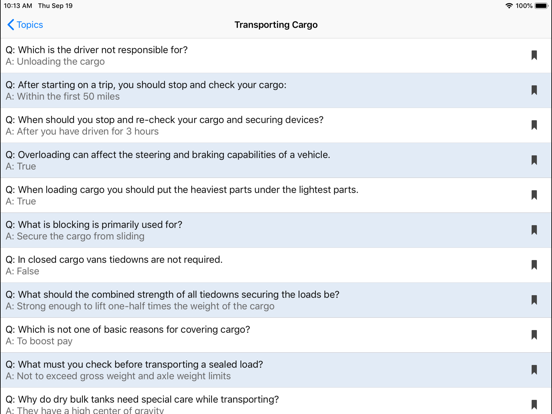 Massachusetts CDL Test Prep iPad screenshot