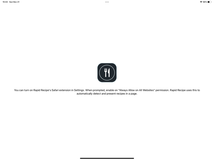 Recipe Reader for Safari