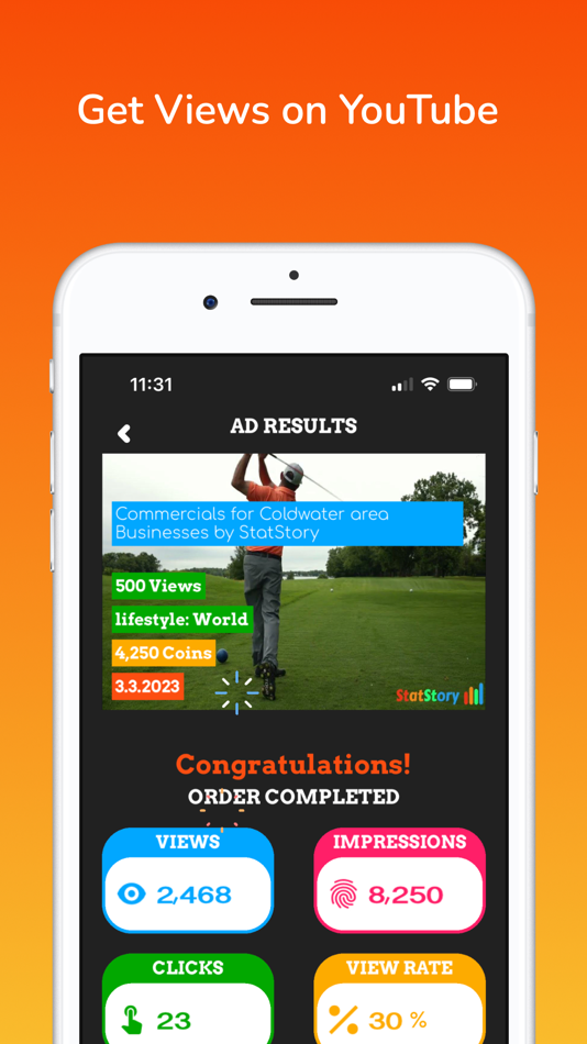 #1. StatStory Views for YouTube (iOS) Podle: WickeyWare, LLC