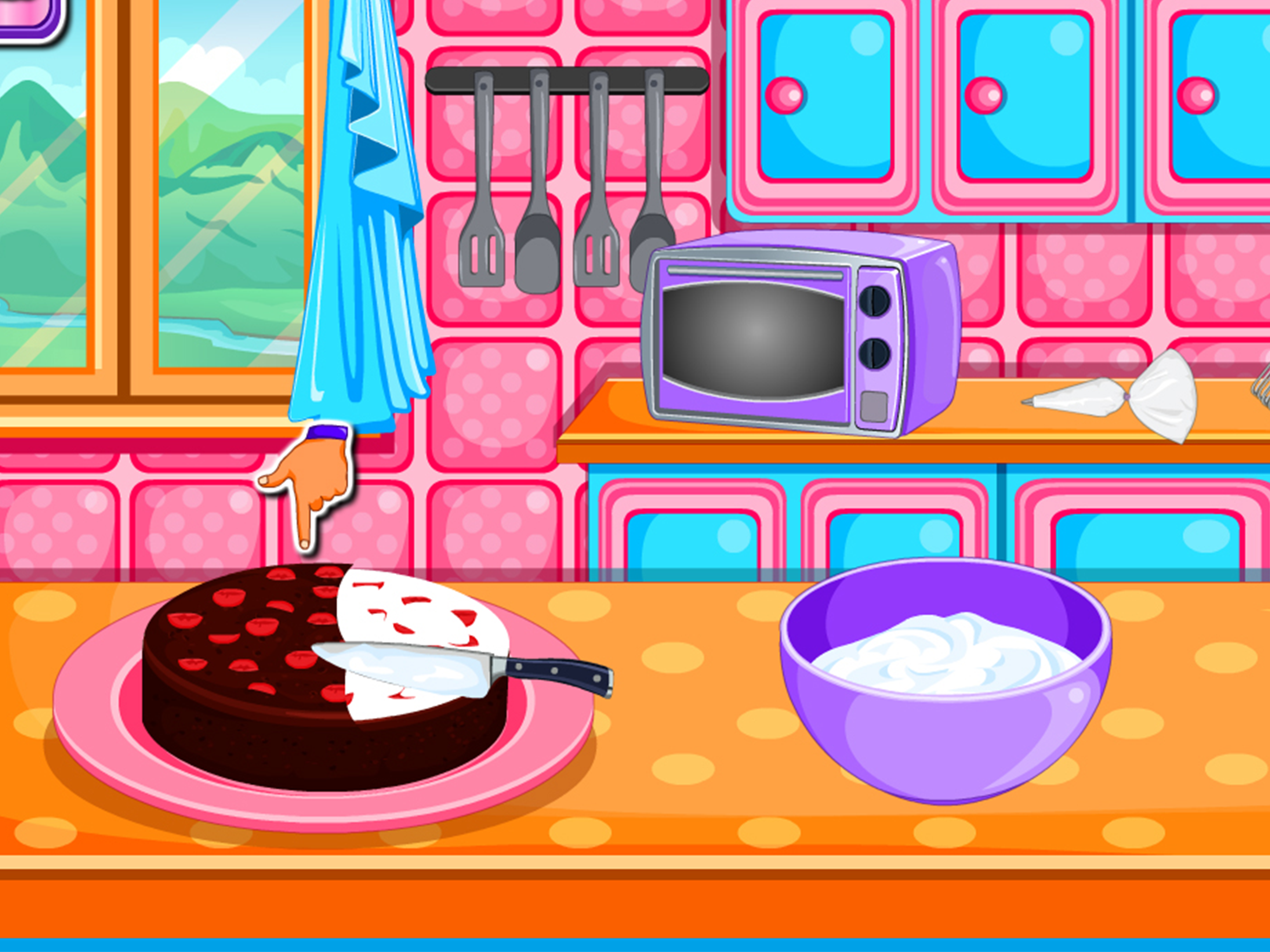 Baking black forest cake games