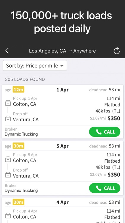 Doft Load Board, Truck Loads