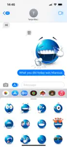 Blue Emoji screenshot #5 for iPhone