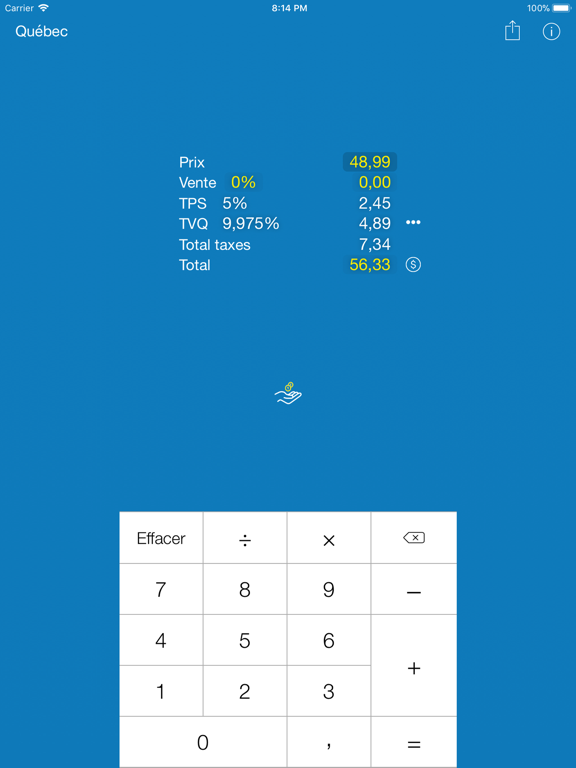 Screenshot #4 pour Taxes de vente Québec/Canada
