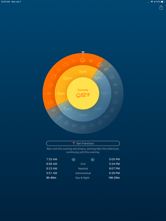 Screenshot #4 pour SolarWatch Sunrise Sunset Time