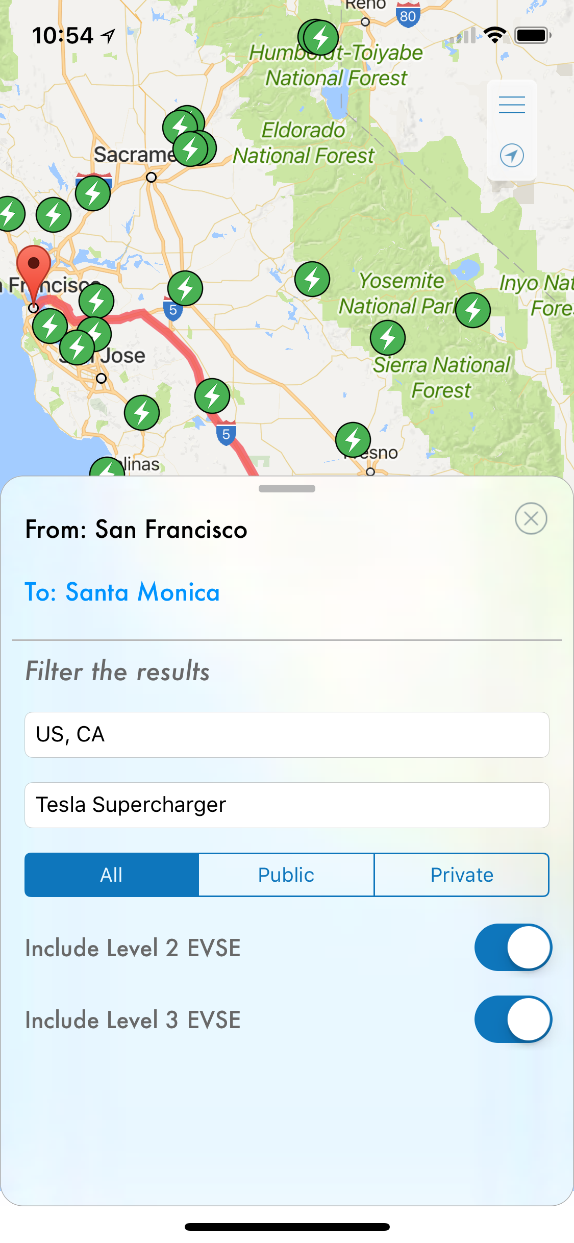 evroute screenshot 3