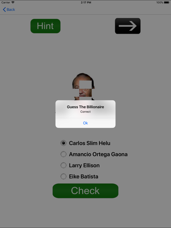 Guess The Billionaire iPad screenshot
