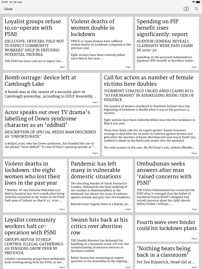 Belfast Telegraph Newsstand