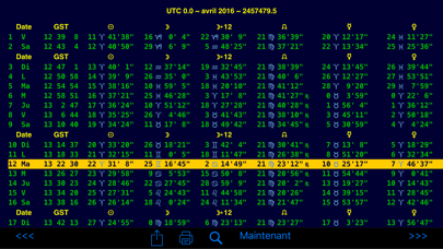 Screenshot #1 pour iPhemeris Astrology Éphéméride
