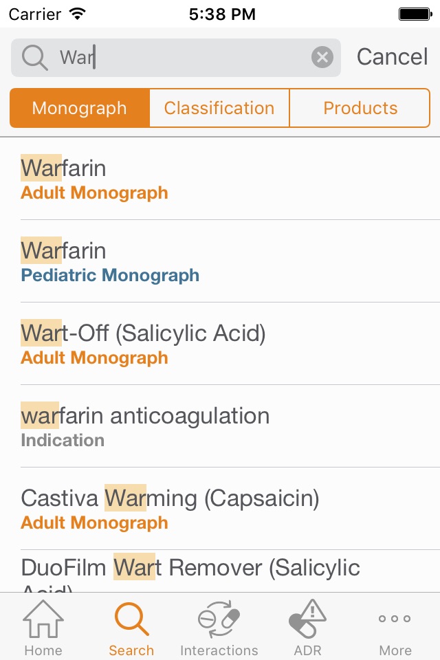 Elsevier Clinical Pharmacology screenshot 2