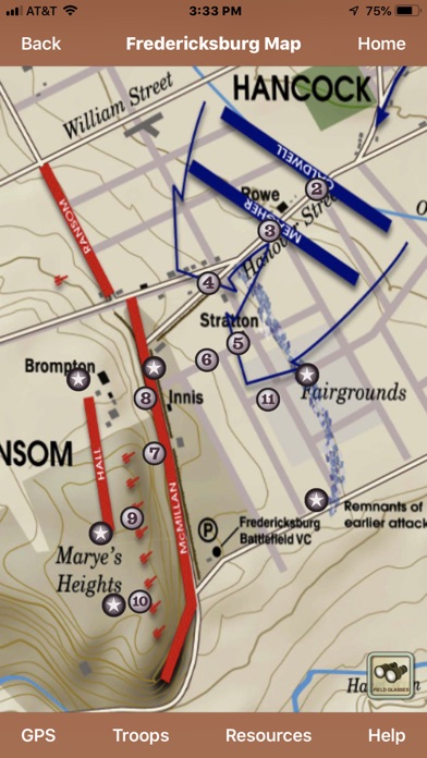 Fredericksburg Battle App Screenshot