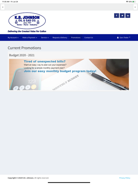 K.B. Johnson iPad screenshot 3 - Business app