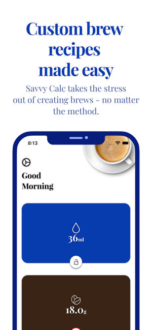 ‎Coffee Brew Ratio Calculator Screenshot