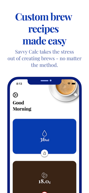 Coffee Brew Ratio Calculator Screenshot