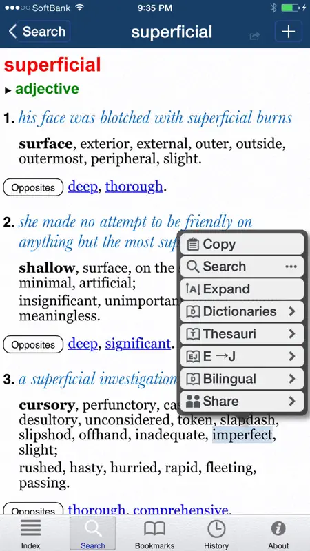Oxford Thesaurus of English. screenshot 2 of 8