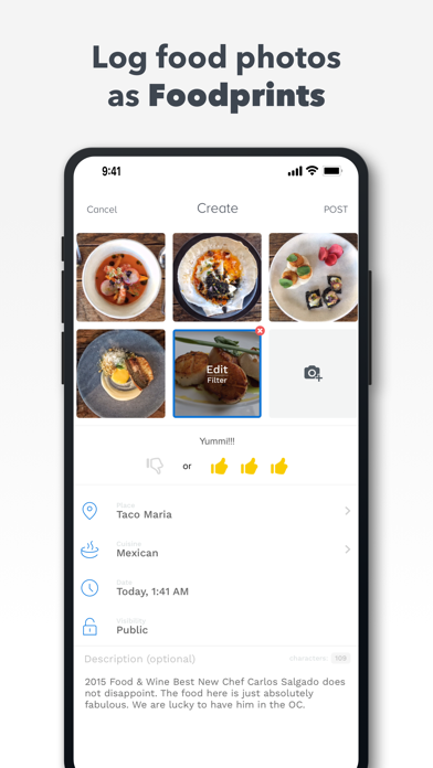 YUMMI: Restaurant & Food Diary Screenshot