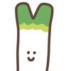 cute leek sticker icon