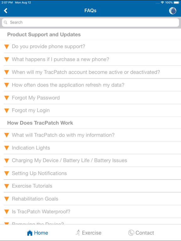 TracPatch Knee iPad screenshot 7 - Medical app