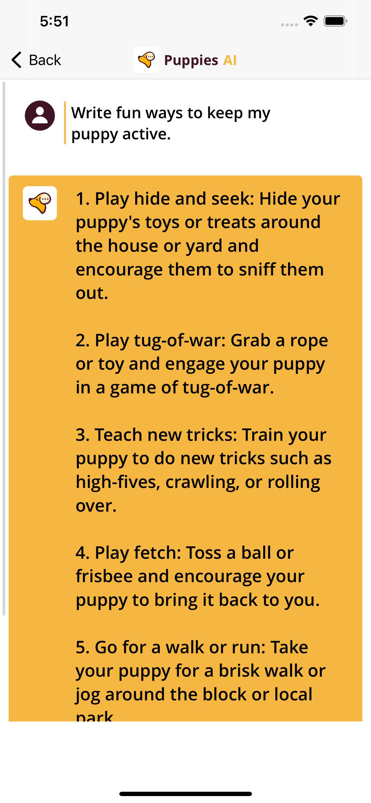 Puppies AI - Chatbot