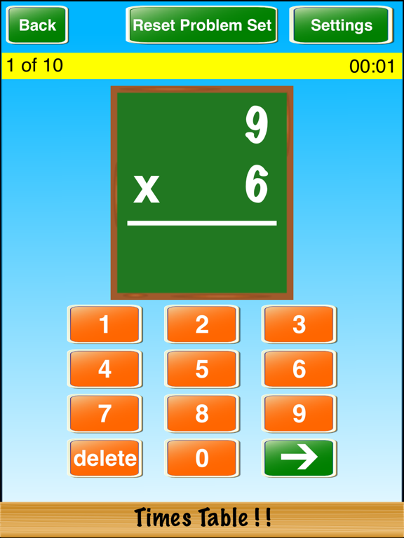 Times Table ! ! iPad screenshot