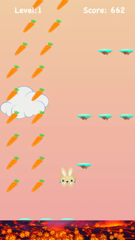 Lava Floor Escape: Jumpy Bunny