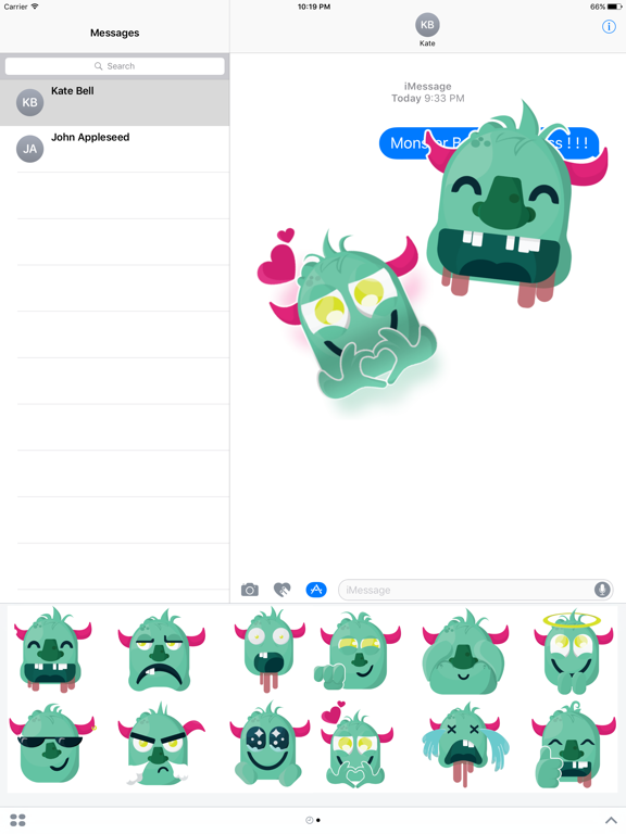 Screenshot #4 pour Baby Monster Message Stickers