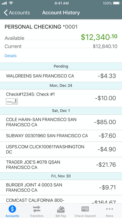 Black Hills FCU Mobile Banking Screenshot