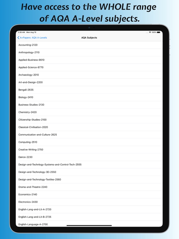 Screenshot #5 pour A+Papers: AQA Board Papers