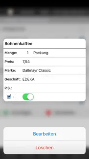 einkaufszettel. iphone bildschirmfoto 2