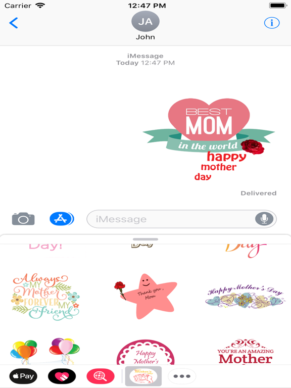 Happy Mothers Day Stickers iPad screenshot