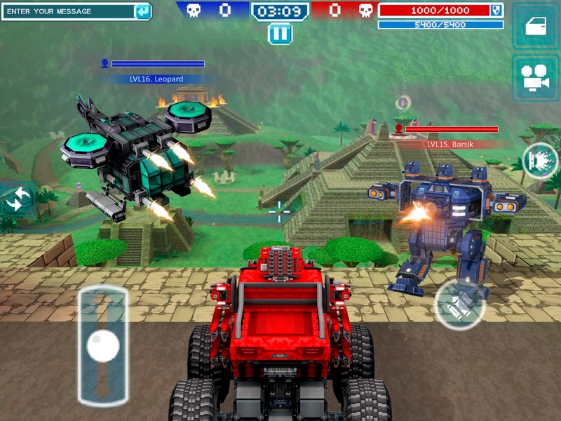 Blocky Cars - 戦車 & ロボットゲーム screenshot 10