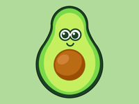 Adesivi ed emoji di avocado