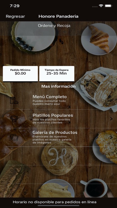 Honore Panaderia Screenshot