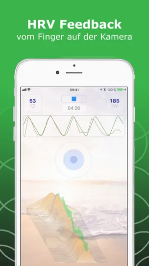 Screenshot von HeartBreath HRV auf dem iPhone 2