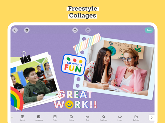 PicCollage EDU Collage Maker iPad app afbeelding 1