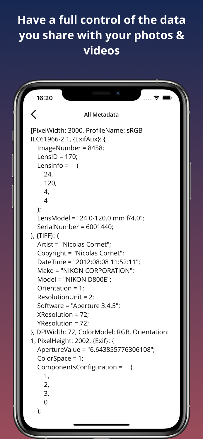 Photo Metadata Inspector