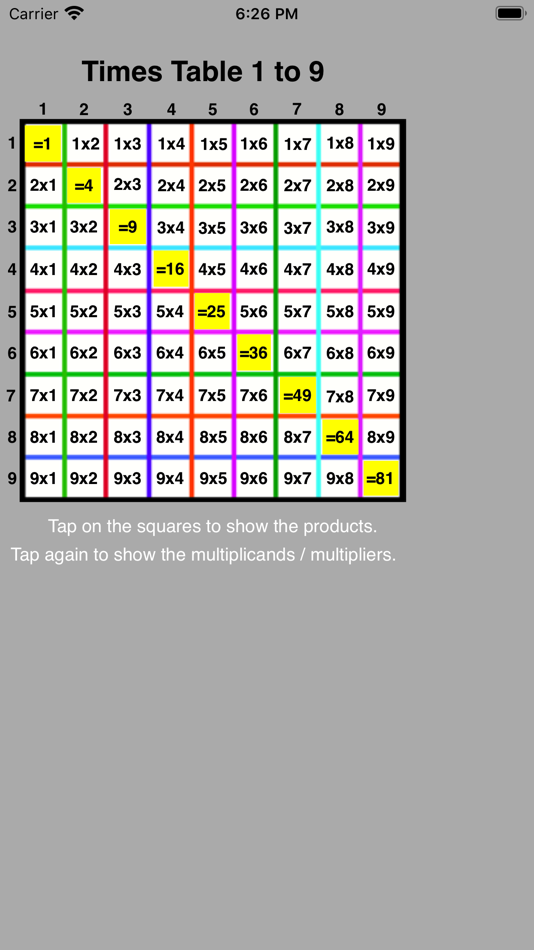 Times Table 1 to 9 (iOS) 由: Manfred Breede Times Table 1 to 9 (iOS) 由: Manfred Breede