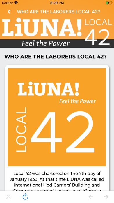 Laborers Local 42 Screenshot