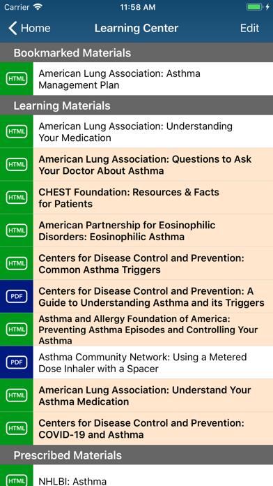 Asthma Manager Screenshot