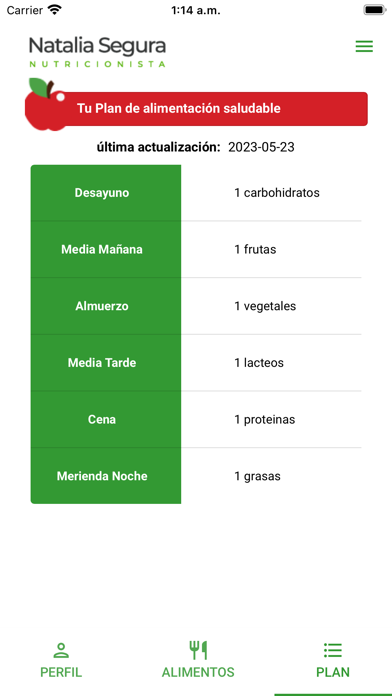 Nutricionista Natalia Segura Screenshot