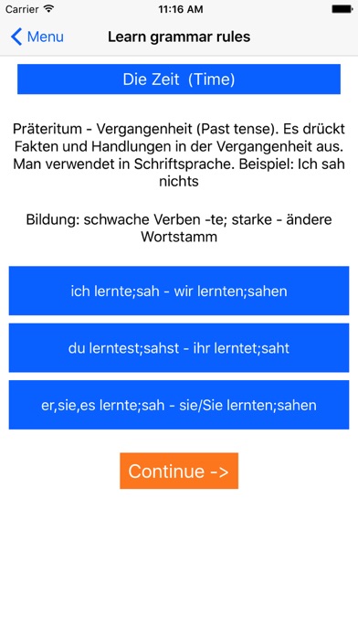 Screenshot #3 pour German exercises, test grammar