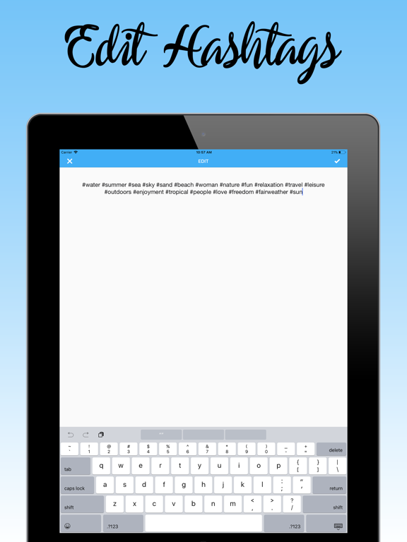 Auto Hashtags Maker iPad screenshot 4 - Social Networking app