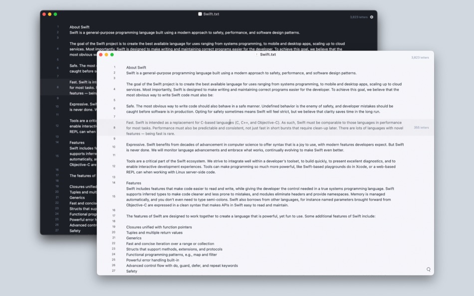 #1. CLYR TextEditor (macOS) Podle: CLYR Inc.