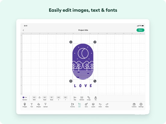 Cricut Design Space iPad app afbeelding 6