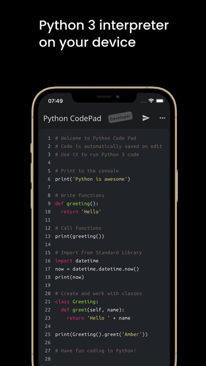 Python Code-Pad Compiler&IDE by Cloudbit d.o.o.
