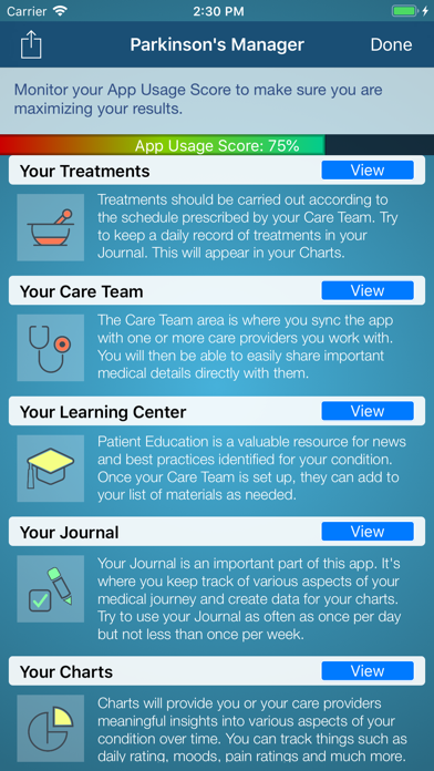 Parkinson's Disease Manager Screenshot