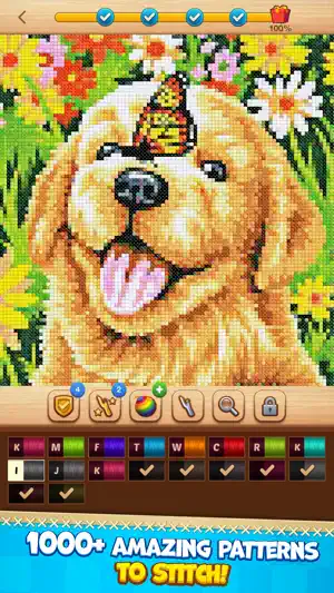Cross-Stitch: Coloring Book screenshot 1