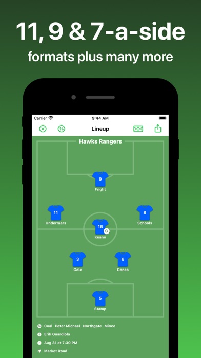 Soccer Lineup - FootyTeam Screenshot